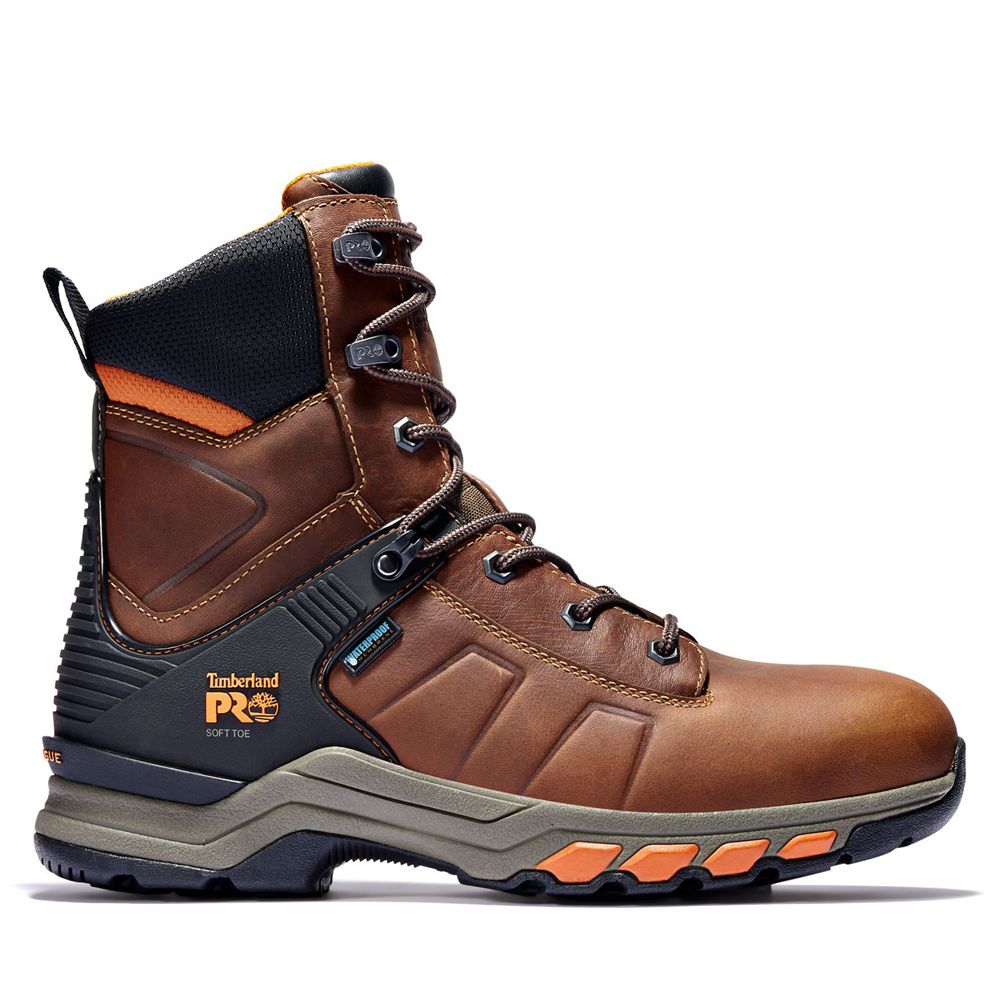 Timberland Mens Work Boots PRO® Hypercharge 8" Soft Toe - Brown/Black - India ID1504972